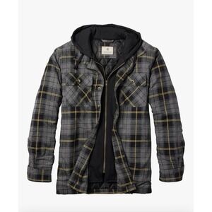 Mens Maplewood Hooded Flannel Shirt Jacket Size XLT